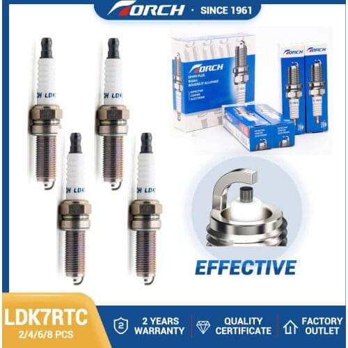 2/4/6/8pcs Replacement Candle China Original TORCH Spark Plugs YR7ME/LKR7D-DE/IXUH22/RER8YC/LDK7RTC