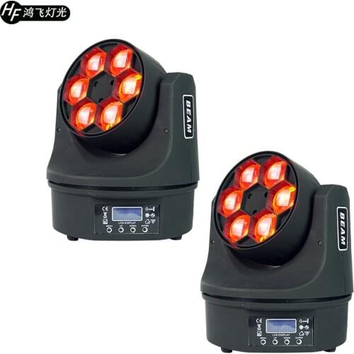 2 pcs 6x12w 6 Eye Beam light RGBW 4in1 bee eye light dmx stage dj led moving head light