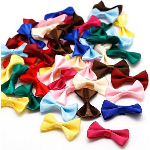 25pcs/lot Handmade DIY Pre Tied Satin Ribbon Sewing on Wedding Decoration DIY Scrapbooking Crafts Accessory
