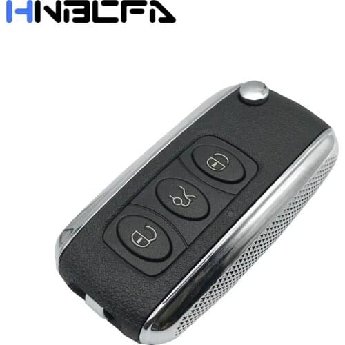 3 Button Flip Folding Key Case For Bentley Style Remote Car Key shell Blank Fob Without Battery Holder /blade Case housing