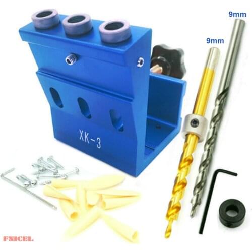 9mm Oblique Hole Drill 15 Degree Angle Locator Bits Hole Jig Woodwork Guide Clamp Locator Set Kit Woodworking DIY Tools