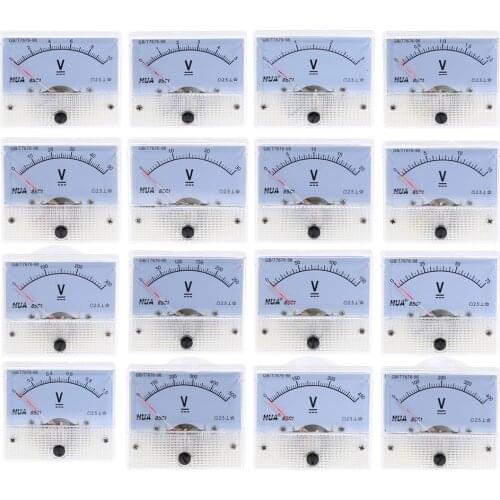 DC Analog Panel Volt Voltage Meter 85C1 Voltmeter Gauge 20V 30V 50V 75V 150V 250V 300V 400V 450V 500V Mechanical Voltage Meter