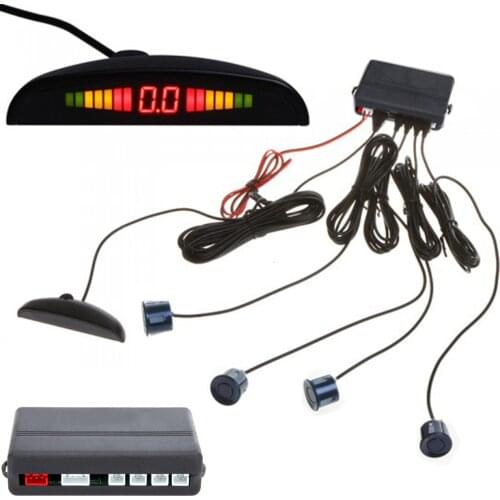 Car Parking Sensor System Car Reverse Parking Rada r System Car Parking Reverse Backup Rada r Sound Alert with 4 Sensors