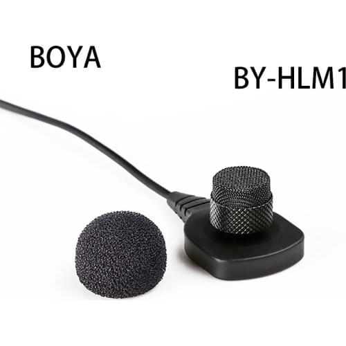 Boya BY-HLM1 omnidirectional wearable pin microphone with 3.5mm (1/8") connector for dslr camcorders film tv video