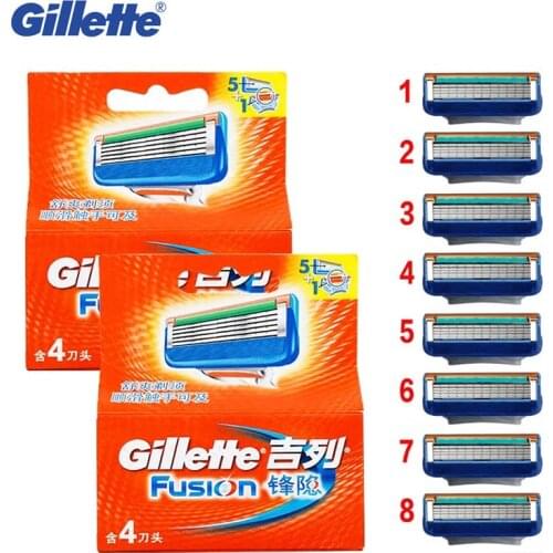 Razor shaving Blade Gillette Fusion Shaving Blades Shave Shaver razor blades For Men Shaving Razor Barbeador 8 pcs