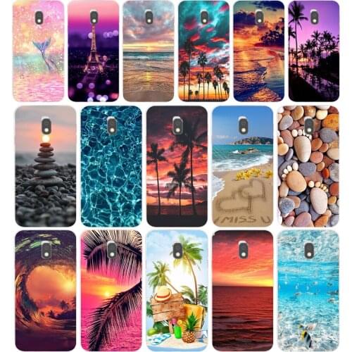 71 Scene at Sunset on sea Palm gift Soft Silicone Tpu Cover phone Case for Samsung Galaxy J2 J4 Prime J6 Plus J7 2016 2017 case