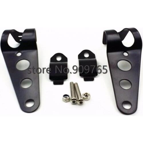 Black 28mm-43mm Black Headlight Mount Brackets Fork Ears Motorcycle For Honda Yamaha Kawasaki Suzuki KTN Street Bike