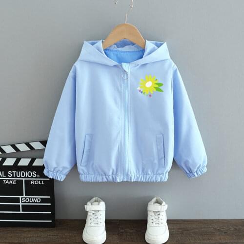 Spring Autumn Girl Outfit Kids Thin Zipper Hooded Coats Fashion Outerwear Children Windbreaker Baby Boys Cardigan Jackets Rabbit