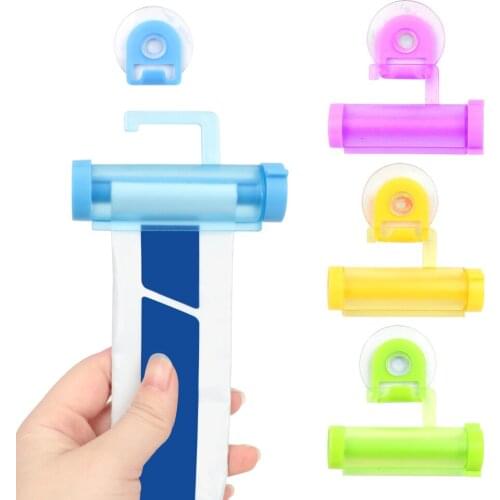 Toothpaste Dispenser Facial Cleanser Squeezer Clip Vacuum Sucker Hook Dispenser Squeeze Tube Squeezer