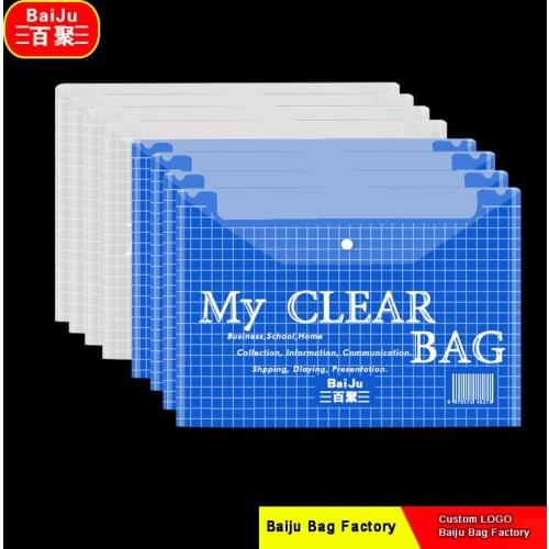 Stationery A4 Transparent File Bag File Folder File Bag Storage Folder 5 Color Bags Office Office Information Office Bag Supplie