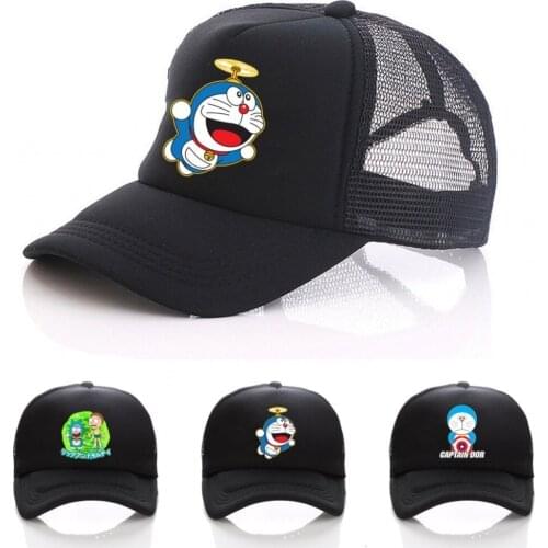 Cartoon anime Doraemon Hats Cat Smiling Face Sunshine Hip Hop Cap Baseball Caps Men Women Hat