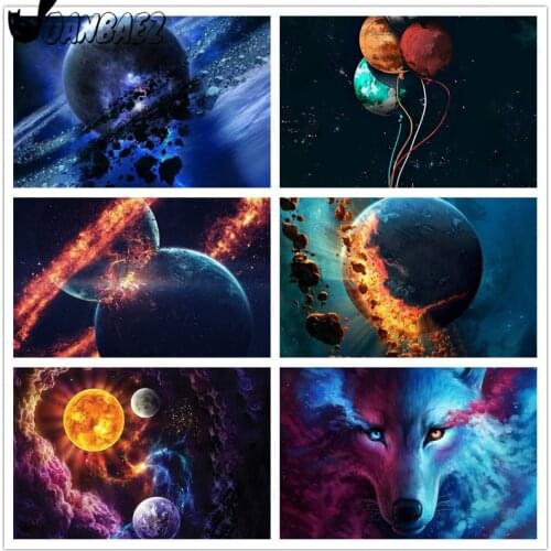 Outer Space Diamond Painting Universe Mosaic Embroidery Galaxy Full Square Patch Diamond Embroidery Cross Stitch Kit Home Decor