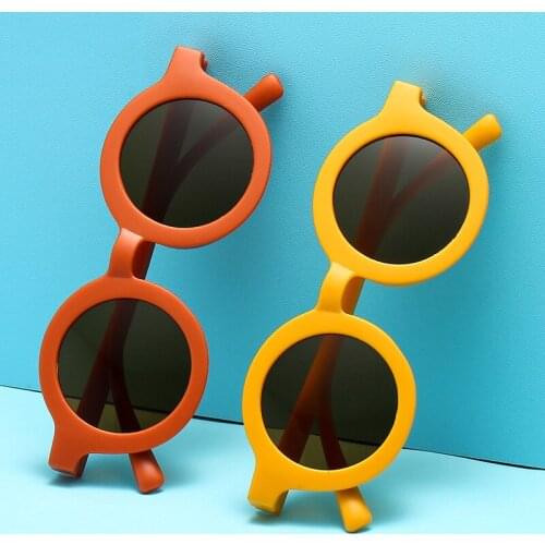 2 pcs Round Kids Sunglasses Pink Girls Children Goggle Glasses Baby Boys Anti-UV Sun Glasses Shades Colorful UV400 Eyewear Gafas