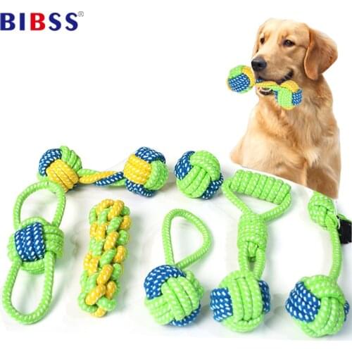 Soft Cotton Dog Chew Toys Ball Rope For Small Medium Large Dogs Toy Balls Pet Supplies Grinding Teeth Dog Training Playing toys