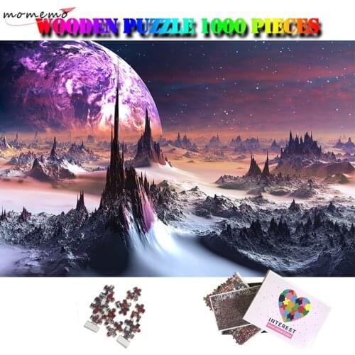 MOMEMO Beautiful Planet Wooden Jigsaw Puzzles 1000 Pieces Magnificent Universe Landscape Puzzle Toys Adults Kids Surprise Gifts