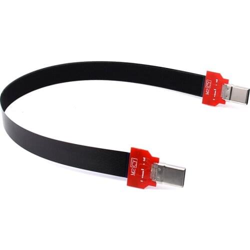 20cm FPC Flat USB C cable USB 3.1 GEN 2 Type-C USB-C Male to Male Data Cable 10Gbps video for Macbook & Laptop & Phone & Drive