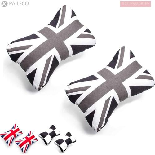 Neck Pillow Union Jack Checkered for mini cooper clubman countryman hardtop R50 R53 R55 R56 R60 R61 F54 F55 F56