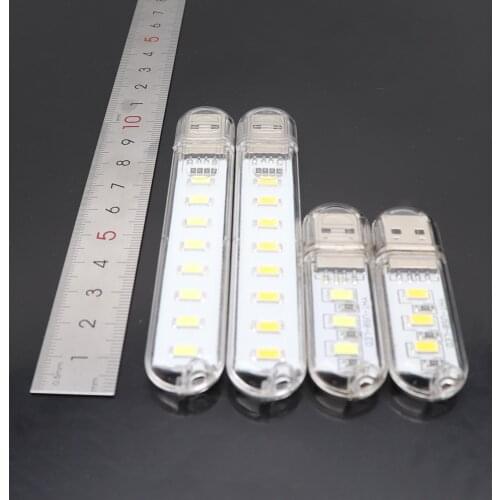 Mini Portable USB LED Light 5V SMD5730 Table Lamp flashlight Night light For Power Bank PC Laptop Book Light hiking Camping Lamp