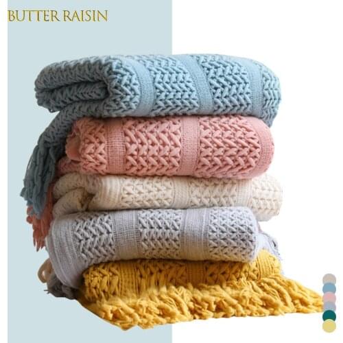 Nordic Knitted Blanket Stitch Fleece Plaid Sofa Throw Thread Blankets Bedspreads For Bed Soft Towel Nap Blankets Home Decorative