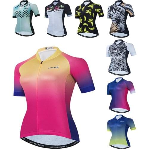 Weimostar Womens Cycling Jersey Summer MTB Bike Jersey Tops Breathable Bicycle Shirt Anti-UV Bike Uniform Road Cycling Clothing