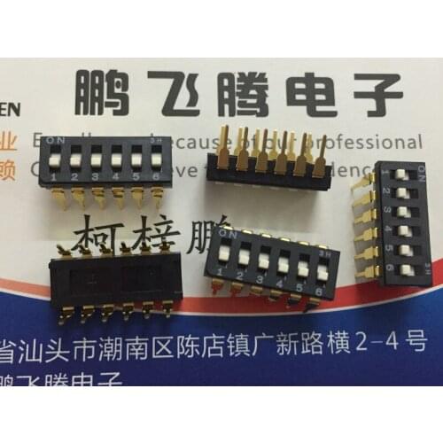 1PCS Imported Japanese COPAL CFS-0602MC dial code switch 6-bit straight plug 2.54 pitch key type flat dial