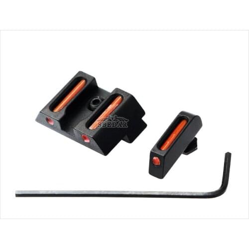 2pcs Glock front and rear optical fiber cross-center single and double red and green optical fiber level