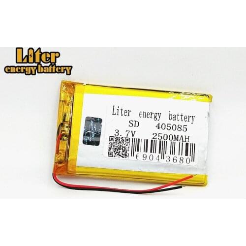 3.7V 2500mAh 405085 Lithium Polymer Li-Po li ion Rechargeable Battery cells For Mp3 MP4 MP5 GPS DVD mobile bluetooth Speaker