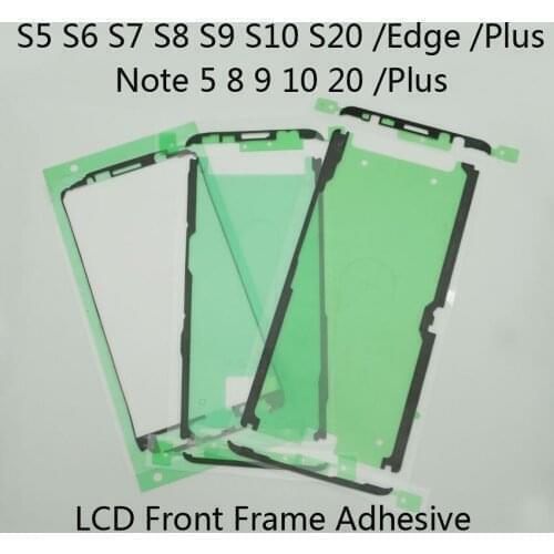 30Pcs/lot Original For Samsung Galaxy S5 S6 S7 S8 S9 S10 Note 5 8 9 10 Edge Plus Front Frame Housing Bezel Adhesive Glue Sticker