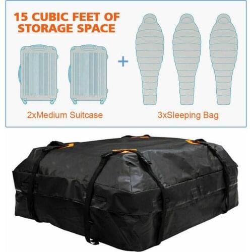 420D Oxford SUV Car Roof Box Rooftop Bag Waterproof Rooftop Luggage Carrier Storage Bag Travel Waterproof Carrier Cargo Bag