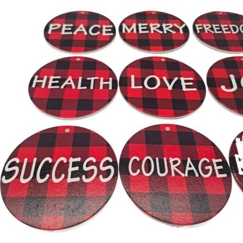 5PCS 7.5cm Wooden Christmas Ornaments Unfinished Wood Slices for Christmas Decoration Hanging and DIY Craft