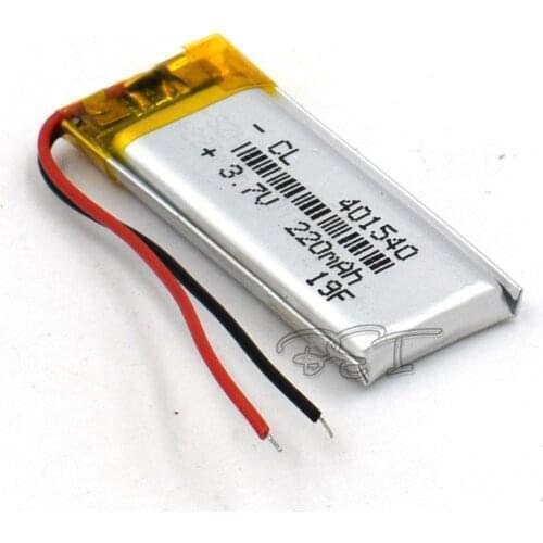 5Pcs Lithium Polymer Battery 401540 3.7V 220mah Rechargeable Liion Cell Li-Po For Bluetooth Reader MP5 GPS Digital Product Navig
