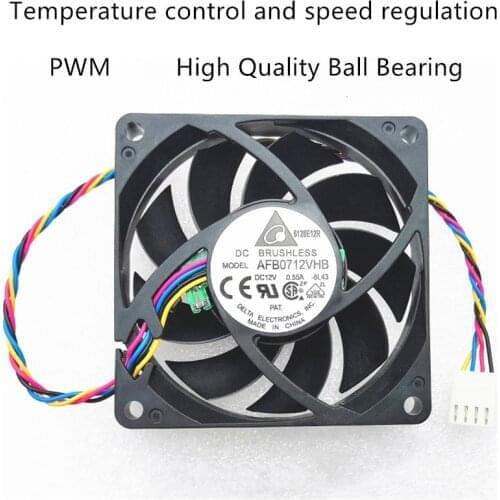 Absolutely New Original Delta AFB0712VHB 7015 70*70*15MM 70MM Cooling Fan DC12V 0.55A AMD CPU cooling fan 4PIN PWM