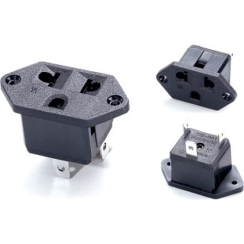 America Switzerland Brazil 250v 10a us AC PDU UPS screw power desktop outlet Embedded electrical Panel Receptacle AC socket