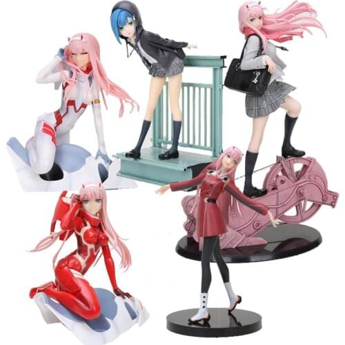 Anime DARLING in the FRANXX Figure Toy DARLING in the FRANXX Zero Two 02 Ichigo PVC Action Figure Model Toys