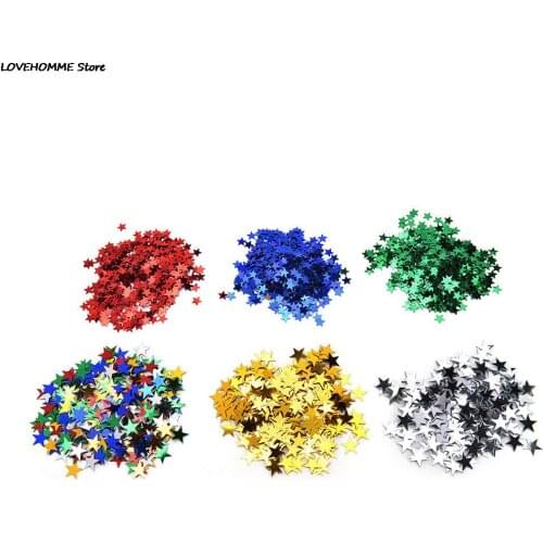 1000/3000pcs/bag Stars Table Confetti Sprinkles Birthday Party Wedding Decoration Sparkle Blue Gold Silver Metallic Stars Supply