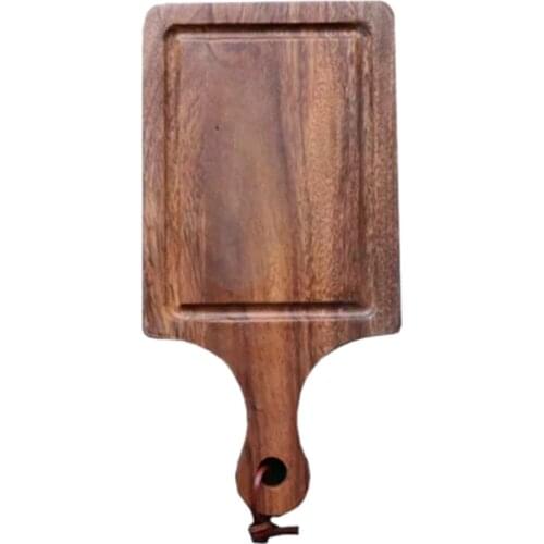 New Solid Wood Board Pizza Steak Toasted Breadboard Fruit Vegetable Meat Cutting Board Non-Slip Thicken Chopping Board