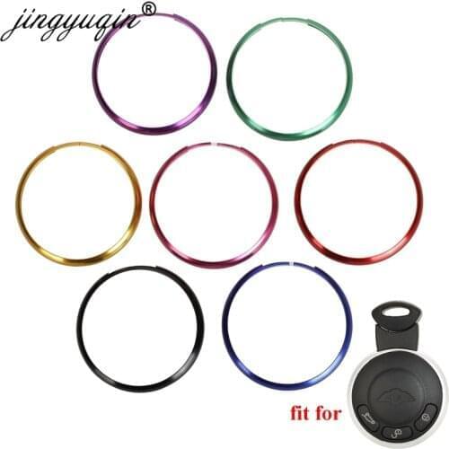 Jingyuqin Colorful Circle Keys Rings for Bmw Mini Cooper Key Ring For Car Key Case Shell Fob