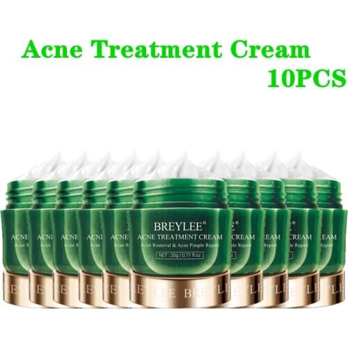 BREYLEE Acne Treatment Cream Anti Acne Face Cream Pimple Removal Spots Oil Control Shrink Pores Moisturizing Skin Care Serum 20g