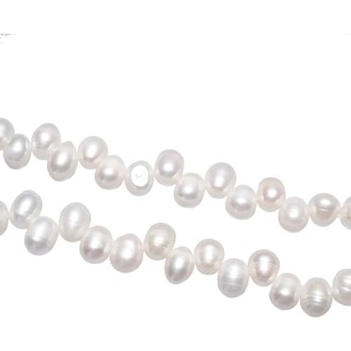 Cultured Coin Freshwater Pearl Beads Flat Round Natural White 8-9mm Sold Per Approx 15.7 Inch Strand