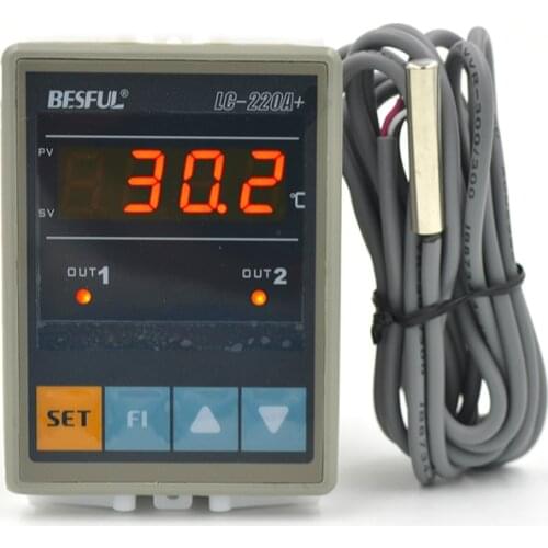 LC-220A+Solar Water Temperature Dual-way Temperature Controller Two-way Output Temperature Controller Temperature Controller