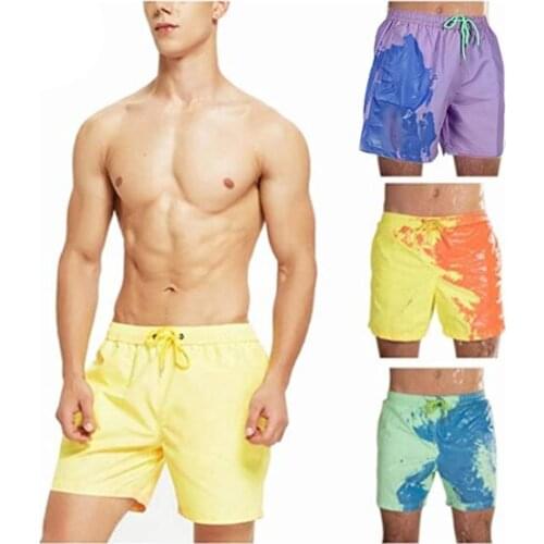 Summer mens swimming shorts Temperature-Sensitive Color-Changing Beach Pants Swim Trunks Shorts color changing swimwear