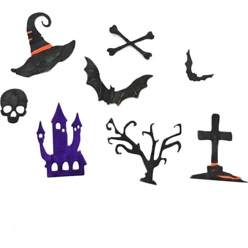 Halloween Dies Metal Cutting Dies Cut Die Horror element combination Scrapbook Paper Craft Knife Mould Blade Punch Stencils Dies