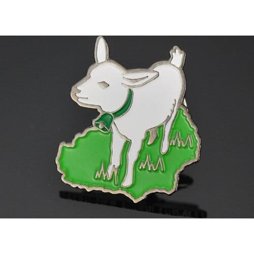 Cute animal paint badge custom stamping plating memorial badge