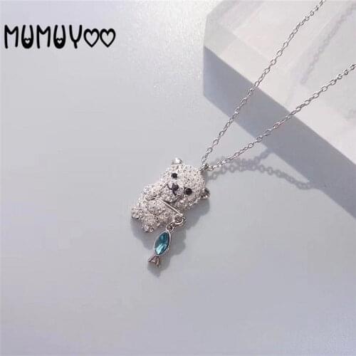 SWA Fashion Jewelry Charm High Quality Glamorous Fashion Polar Bear Necklace Romantic Cute Pendant Necklace Jewelry For Women
