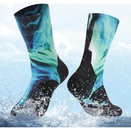 RANDY SUN Fashion Outdoor Sports Socks Breathable Mountain Bikes Cycling Skiing Hiking Golf Soccer 100% Waterproof Socks 1 Pair