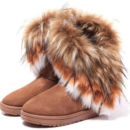 Fashion Womens Boots Winter New Snow Boots in The Tube imitation Ladies Cotton Boots Comfortable Warm Womens Boots E11-97