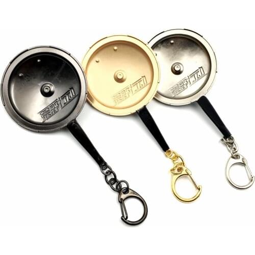New Arrival Game PUBG Pans Keychain Metal Alloy Key Chain Key Holder For Player Souvenir Gifts Gold Black Colors