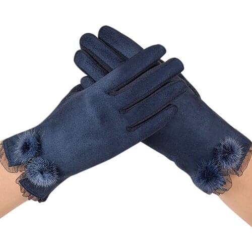 Winter Gloves Autumn Warm Gloves Wrist Mittens Velvet Warm Glove Soft Wrist Thick Mitten Full Finger Glove перчатки женские