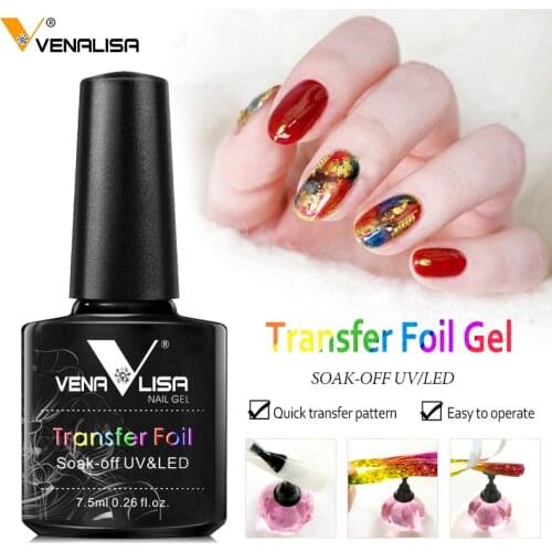 Transfer Foils Gel Nail Polish Metal Color Varnish Soak off UV LED Gel Lacquer Builder Gel Used Nail Decoration