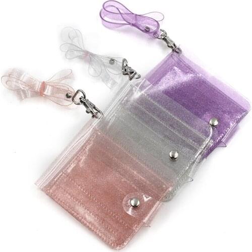 Pvc Clear Jelly Bag Mini Money Wallet Card Holder Transparent Women Purse Ladies Purse Wallet Jelly Card Holder